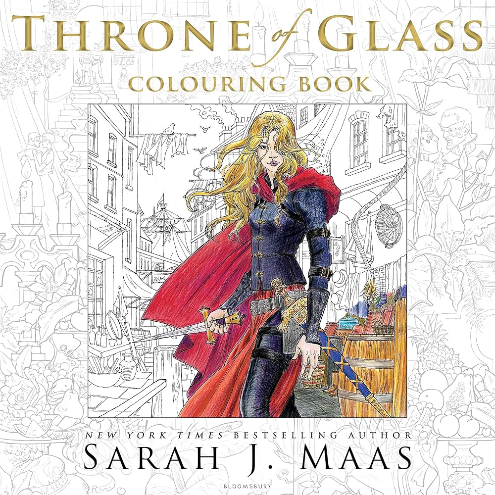 The Throne of Glass Colouring Book cover image