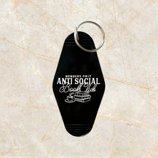 Antisocial bookclub keyring